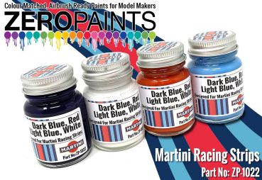 ZEROPAINTS ZP-1022 Racing Colour Paint Set ähnlich Martini 4x30ml