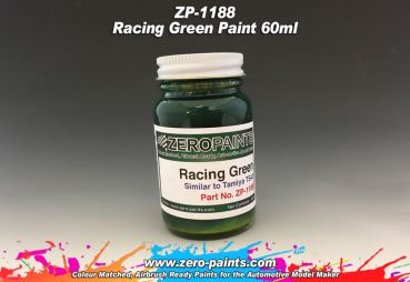 ZEROPAINTS ZP-1188 Racing Green Paint (Vergleichbar mit Tamiya Farbton TS43) 60ml