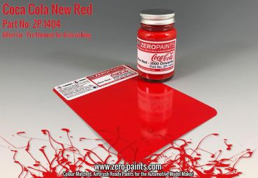 ZEROPAINTS ZP-1404 Coca Cola New Red Paint 2000 onwards (Neues Coca Cola Rot ab 2000) 60ml