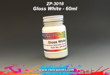 ZEROPAINTS ZP-3018 Gloss White Paint (Glänzend Weiß) 60ml