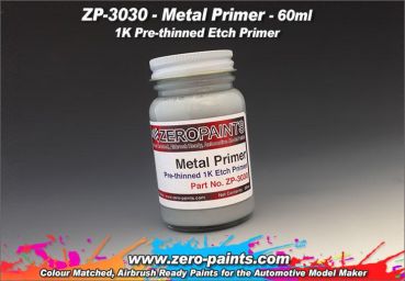 ZEROPAINTS ZP-3030 Metal Primer (Grundierung für Metalle) 60ml Airbrush Ready