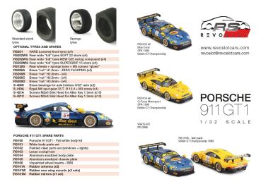 Preview: RS0104 RevoSlot 1:32 Fahrzeug Porsche 911 GT1 No.6 Pennzoil G-Force Motorsport Ltd Revoslot Slotcar