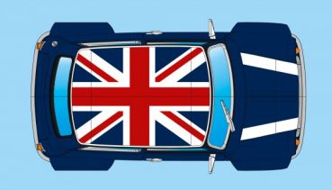 BRM 1:24 Fahrzeug Mini Cooper Union Jack Blue Edition, BRM096B NEUHEIT
