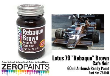 ZEROPAINTS ZP-1141 Lotus 79 Rebaque Brown Paint (Cafe Noir) 60ml