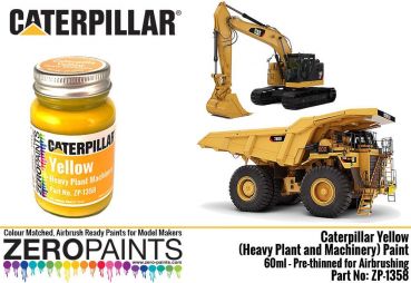 ZEROPAINTS ZP-1358 Caterpillar Yellow (Heavy Plant and Machinery) Paint 60ml