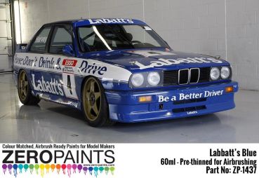 Preview: ZEROPAINTS ZP-1437 Labatt's Blue Paint 60ml (BMW M3, Ford Sierra RS500 Cosworth)