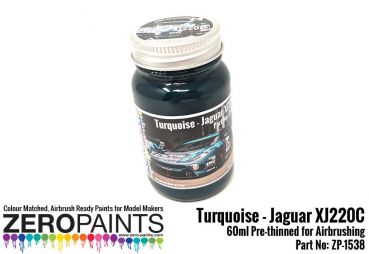 ZEROPAINTS ZP-1538 Jaguar XJ220C Turquoise Paint 60ml