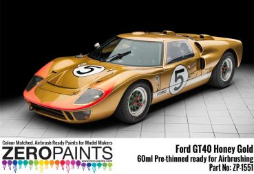 ZEROPAINTS ZP-1551 Honey Gold Paint ähnlich Ford GT40, 60ml