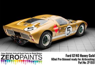 Preview: ZEROPAINTS ZP-1551 Honey Gold Paint ähnlich Ford GT40, 60ml