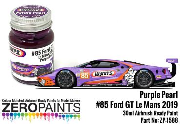 ZEROPAINTS ZP-1588 Wynn's/Keatings #85 Ford GT Le Mans Purple Pearl Paint 30ml