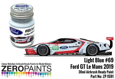 ZEROPAINTS ZP-1591 Ford GT Le Mans #69 Light Blue Paint 30ml