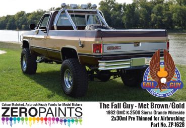 Preview: ZEROPAINTS ZP-1628 Fall Guy 1982 GMC K-2500 Met Brown /Gold Paint Set 2x30ml