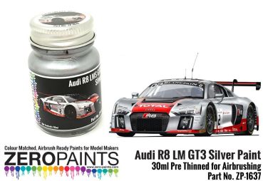 ZEROPAINTS ZP-1637 Audi R8 LM GT3 Silver Paint 30ml