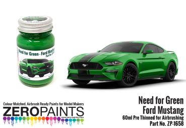 ZEROPAINTS ZP-1658 Ford Mustang - Need for Green Paint 60ml