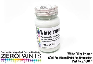 ZEROPAINTS ZP-3047 Airbrushing White Primer/Micro Filler 60ml