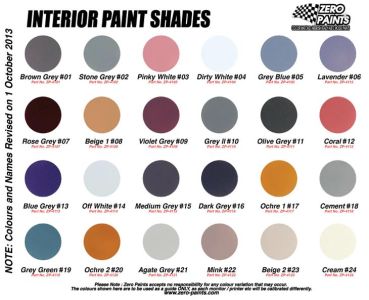 Preview: ZEROPAINTS ZP-4100 Black Leather ZP-4125 Interior Paints - 60ml