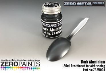 ZEROPAINTS ZP-M1004 Dark Aluminium Paint - 30ml - Zero Metal Finishes