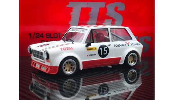 TTS033 BRM TTS 1:24 Slotcar Autobianchi Abarth A112 Team Scuderia Vesuvio No. 15