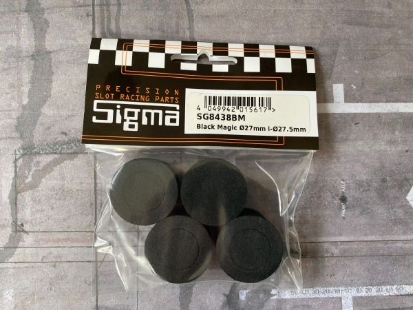 SG8438BM Sigma Reifen Black Magic Ø27x20,5mm - IØ17,5mm Moosgummi-Rennslicks f.Hinterräder