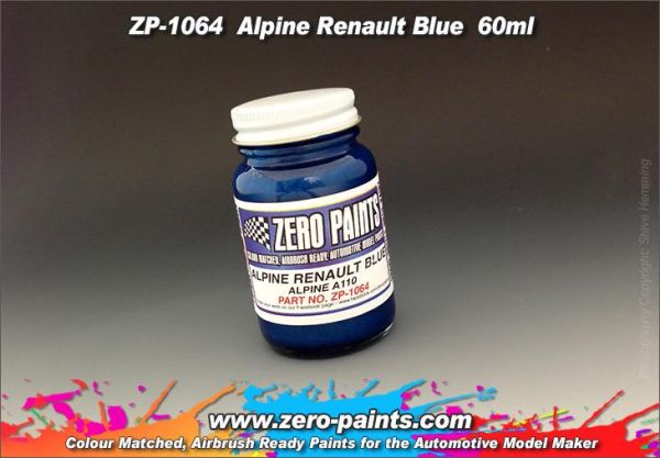 ZEROPAINTS ZP-1064 Alpine Renault Blue Paint A110 60ml