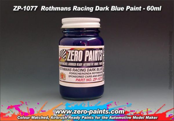 ZEROPAINTS ZP-1077 Rothmans Racing Dark Blue Porsche 991 RSR Le Mans 2018, 60ml