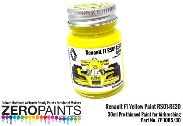 ZEROPAINTS ZP-1085/30 Renault F1 Yellow Paint RS01-RE20 30ml