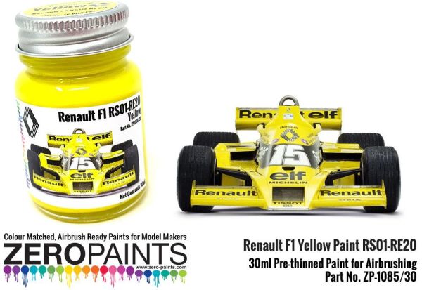 ZEROPAINTS ZP-1085 Renault F1 Yellow Paint RS01-RE20 60ml