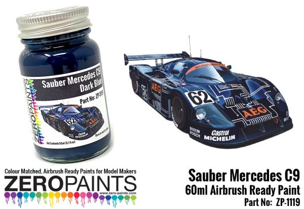 ZEROPAINTS ZP-1119 Sauber Mercedes C9 Dark Blue Paint 60ml