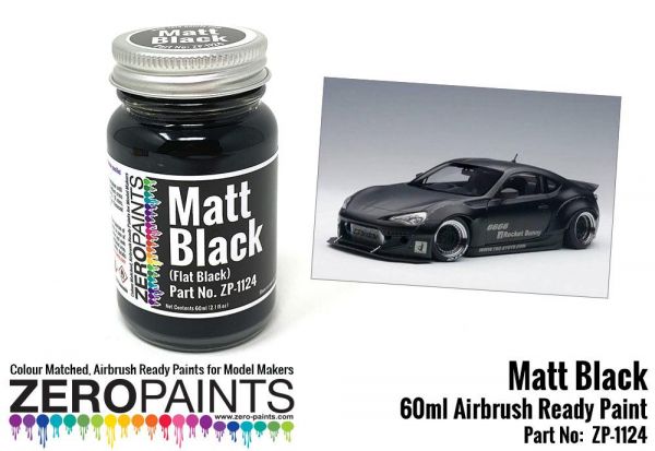 ZEROPAINTS ZP-1124 Matt Black (Schwarz) Paint 60ml