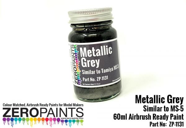 ZEROPAINTS ZP-1131 Metallic Grey Paint (Vergleichbar mit Tamiya Farbton MS5) 60ml