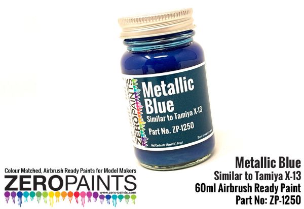 ZEROPAINTS ZP-1250 Metallic Blue Paint (Vergleichbar mit Tamiya X13) 60ml