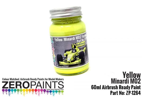 ZEROPAINTS ZP-1264 Minardi M02 Yellow Paint 60ml