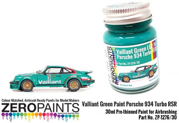 ZEROPAINTS ZP-1276 Valliant Green Paint Porsche 934 Turbo RSR 60ml