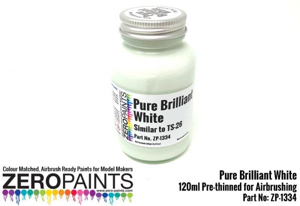 ZEROPAINTS ZP-1334 Pure Brilliant White Paint (Vergleichbar mit TS26) 100ml