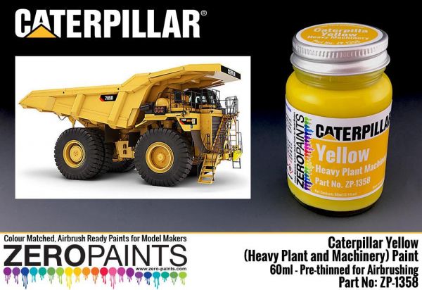 ZEROPAINTS ZP-1358 Caterpillar Yellow (Heavy Plant and Machinery) Paint 60ml