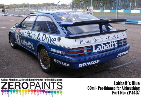 ZEROPAINTS ZP-1437 Labatt's Blue Paint 60ml (BMW M3, Ford Sierra RS500 Cosworth)