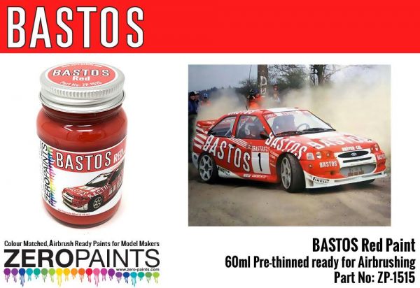 ZEROPAINTS ZP-1515 Bastos Red Paint for Bastos Sponsored Cars 60ml