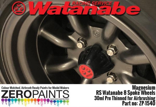 ZEROPAINTS ZP-1540 Magnesium Paint for RS Watanabe 8 Spoke Wheels 30ml