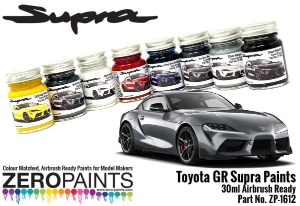ZP-1612 ZEROPAINTS Toyota GR Supra Wasabi Concept Green or Matt Storm Grey Paint 30ml