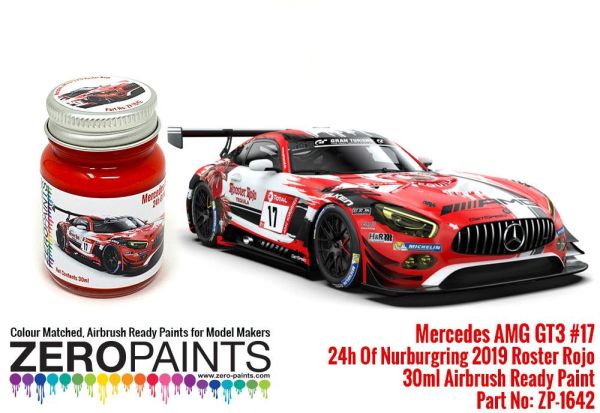 ZEROPAINTS ZP-1642 Mercedes AMG GT3 17 ADAC Total 24h Of Nurburgring 2019 Red Paint 30ml