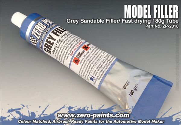 ZEROPAINTS ZP-2018 Grey Model Filler / Putty / Füllspachtel (Fine) 180g