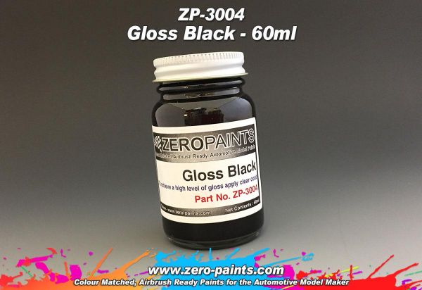 ZEROPAINTS ZP-3004 Gloss Black Paint (Schwarz glänzend) 60ml