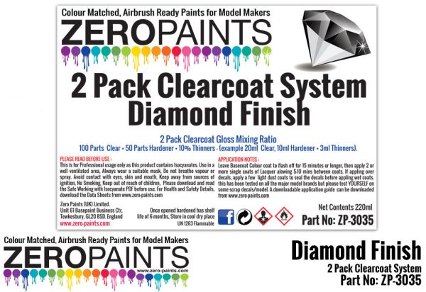 ZEROPAINTS ZP-3035a 100ml Klarlack Komponente A f. (Diamond 2 Pack GLOSS Clearcoat Set ZP-3035)
