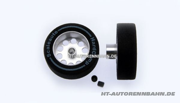 SC2701P Scaleauto Räder HardComp Ø25,5x8mm f.Ø3mm Moosgummi hart m.Ø17mm Alufelge u.Innensechskant