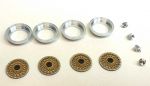 BRS086B BRM BBS Felgeneinsätze f.Slotcars 1:24 Ø14 mm vorne u.hinten gold inkl. inkl.Aluringe und Aluteile