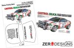ZEROPAINTS ZD-WM-0012 1:24 Castrol Celica Window Painting Masks (Tamiya 24125)