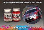 ZEROPAINTS ZP-1028 Open Interface Tom's SC430 1x30ml Mica Silver (vergleichbar mit Tamiya Farbton TS76) + 1x30ml Bright Red (vergleichbar mit Tamiya Farbton TS49)